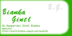 bianka gintl business card